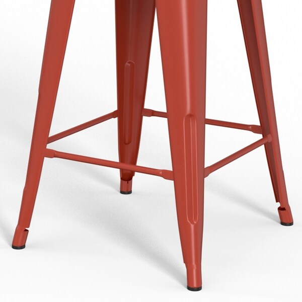 WYNDENHALL Josephine Industrial Metal 24 inch Counter Height Stool (Set of 2) - 16.3 