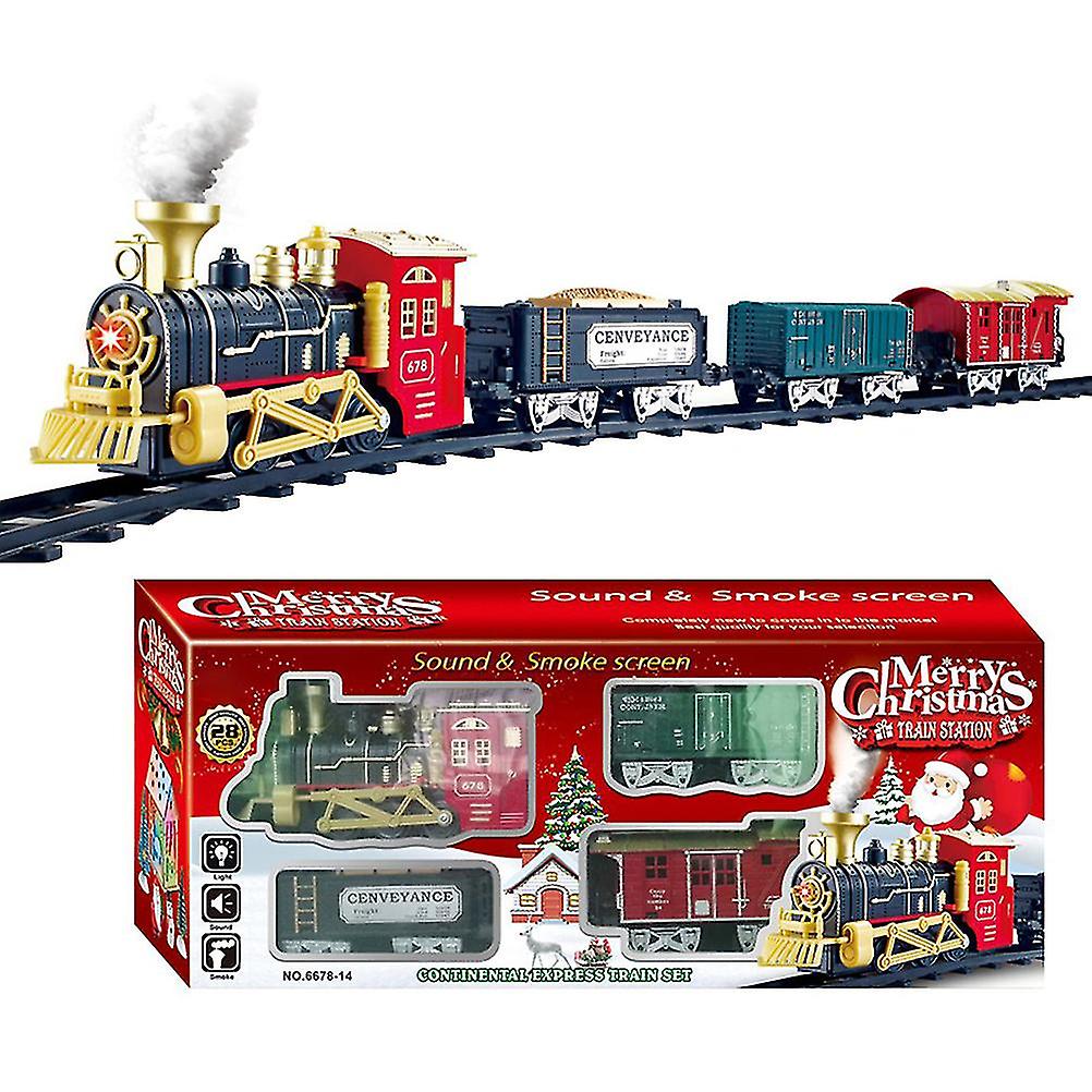 Steam Locomotive Train，Christmas Train Set Electric Tracks Playset Christmas Train Set User-Friendly Design