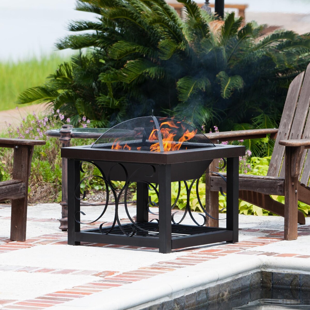 28-Inch Wood-Burning Fire Pit Table By Ultimate Patio