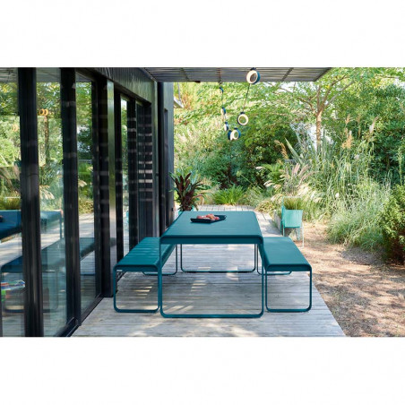 Table de jardin design aluminium 6 personnes - Bellevie FERMOB