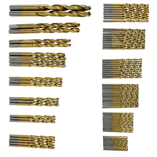 99pcs HSS Titanium Coated Metal High Speed Steel Drill Bit Set Tool 1.5-10mm