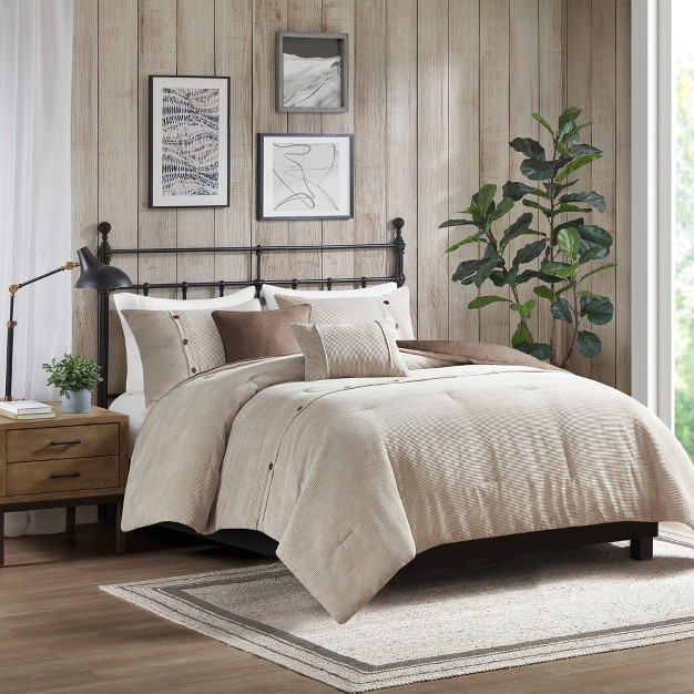 Madison Park 5pc Dallas Corduroy Comforter Set