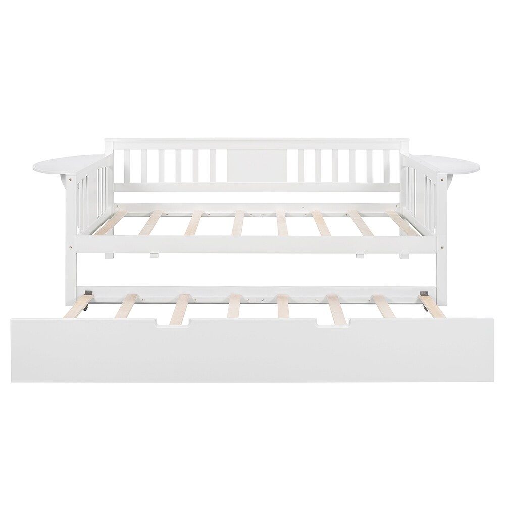 Merax Wooden Daybed with Twin Trundle Bed