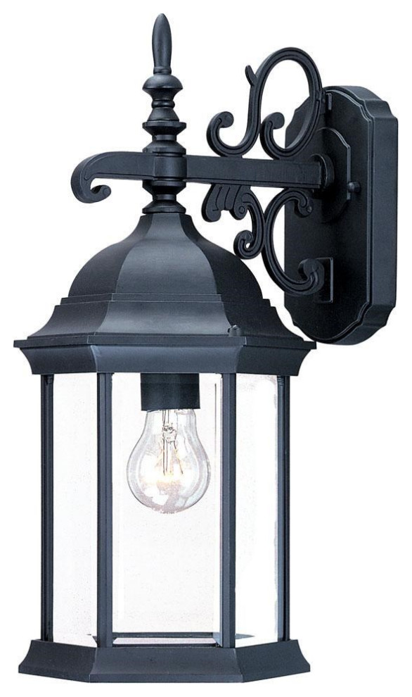 Acclaim Madison 1 Light Outdoor Wall Light 5184BK   Matte Black   Mediterranean   Outdoor Wall Lights And Sconces   by Better Living Store  Houzz