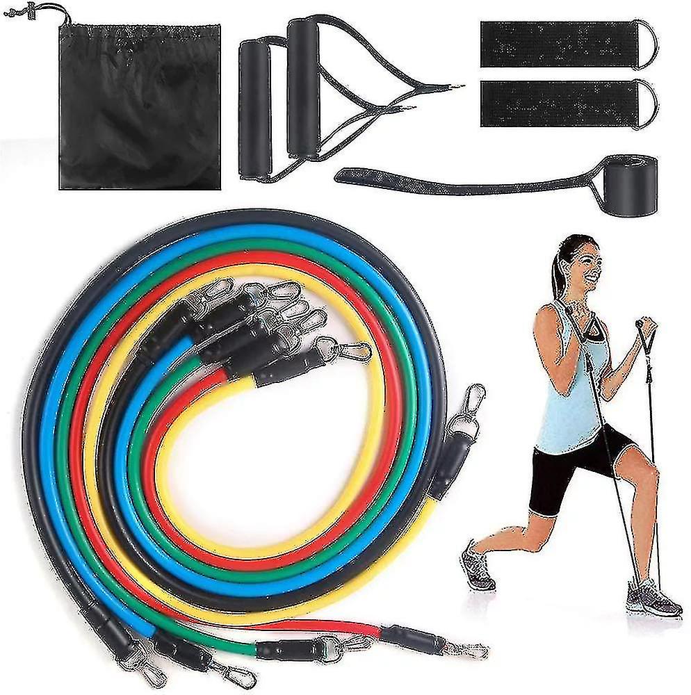 11pcs/set Fitness Exercises Ance S Pull Rope Tubes