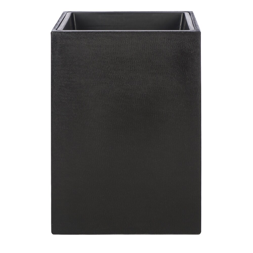 SAFAVIEH Outdoor Kendri Black Planter   16.9\