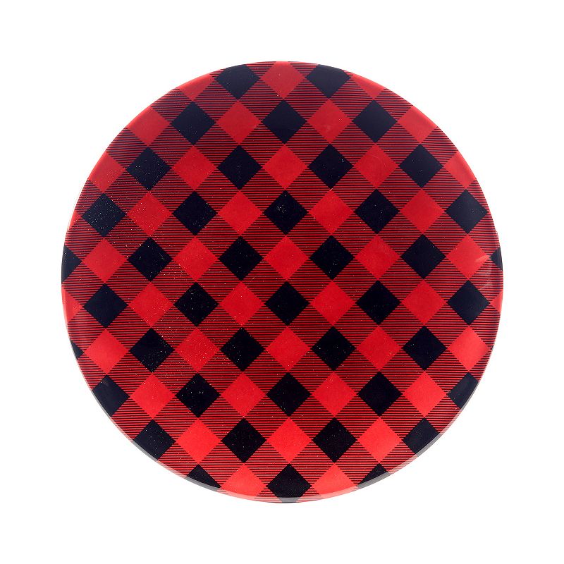 Certified International 12-Piece Red Buffalo Plaid Dinnerware Set