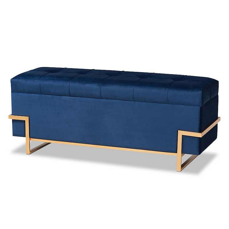 Baxton Studio Parker Storage Ottoman