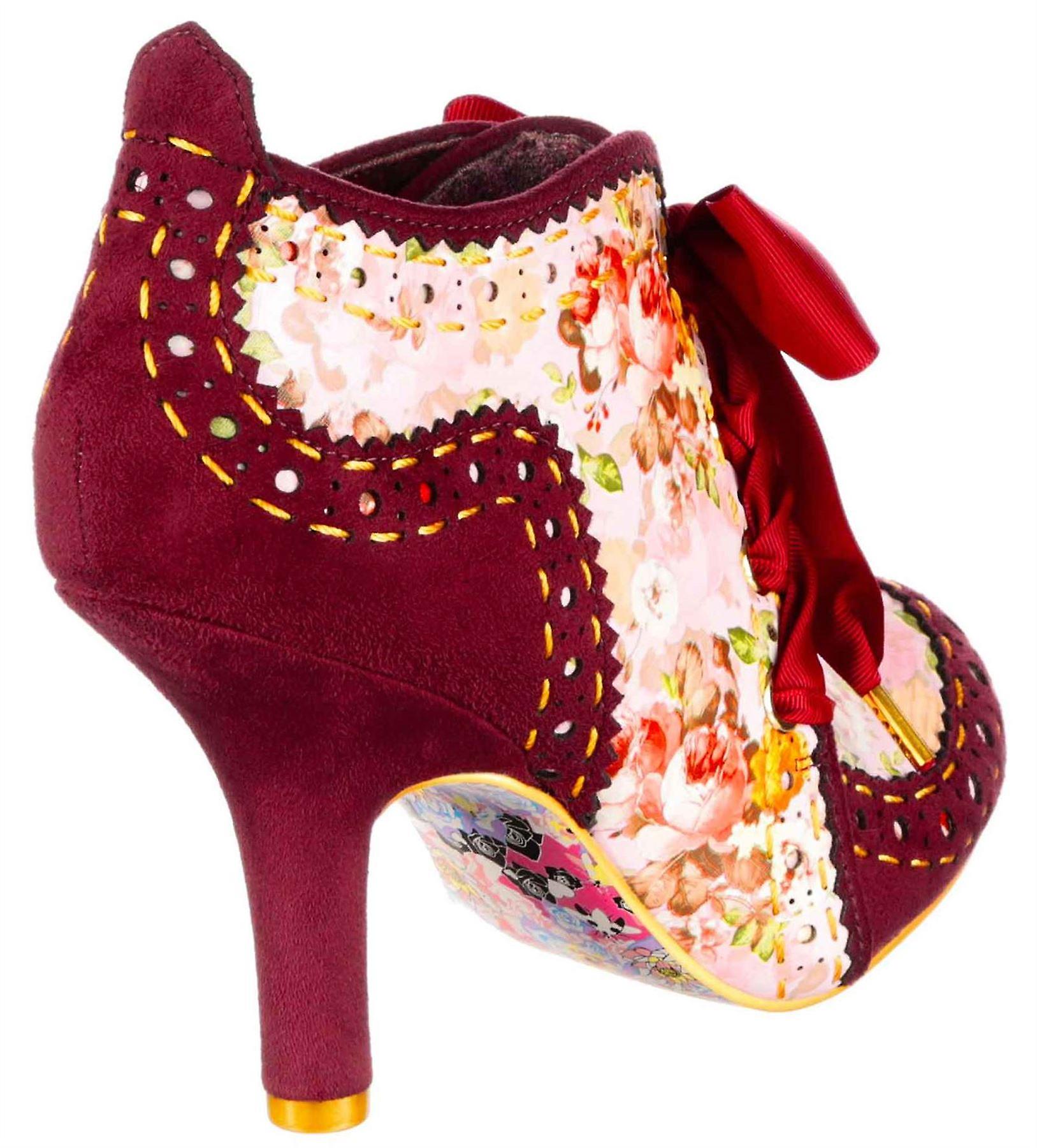 Irregular Choice Abigail's Third Party Wine Floral Womens Ankle Boots