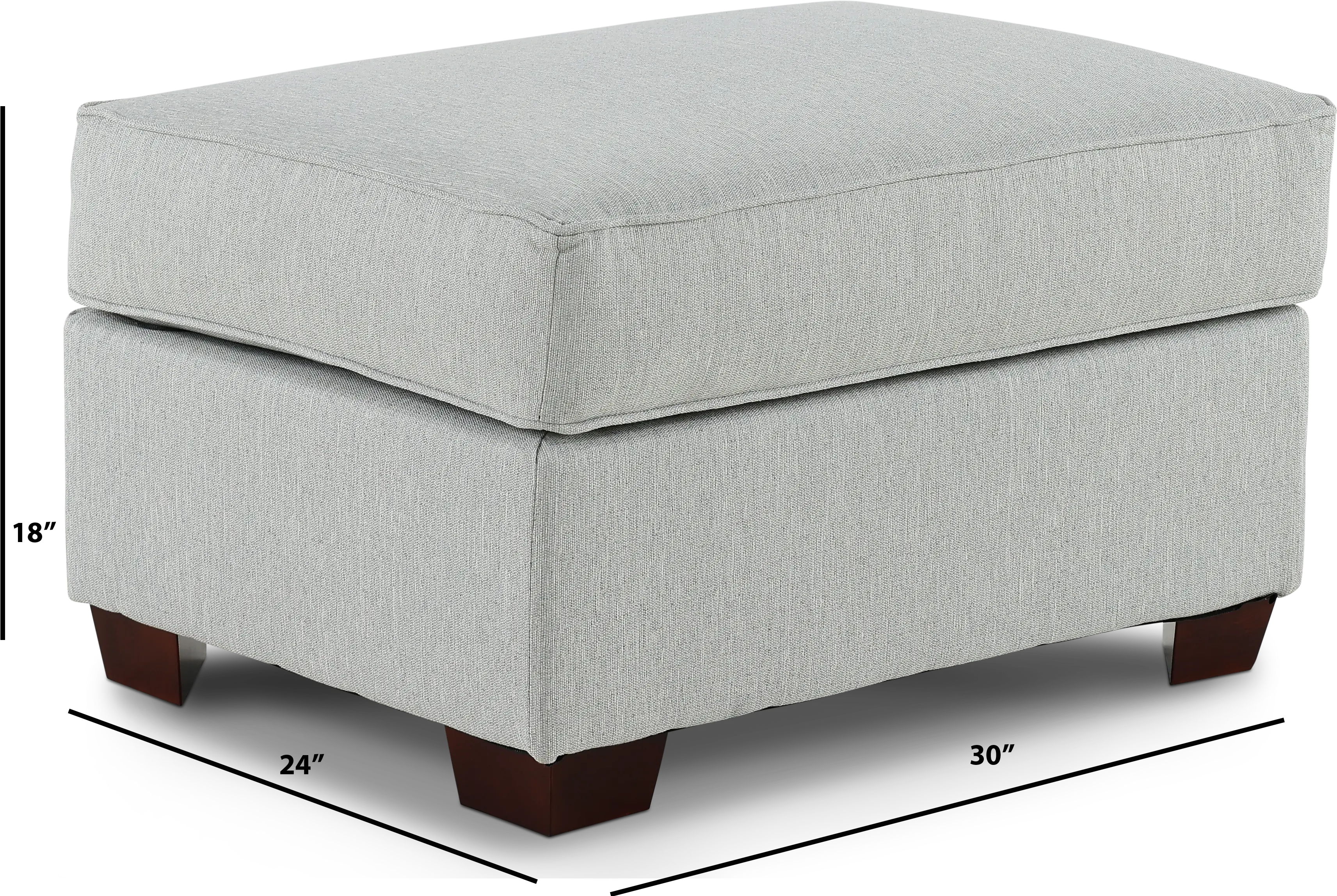 Gavin Sky Gray Ottoman