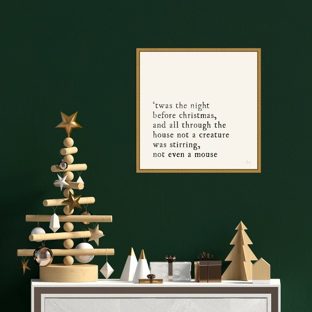 X 16 quot Simple Christmas By Laura Marshall Framed Canvas Wall Art Cream Amanti Art