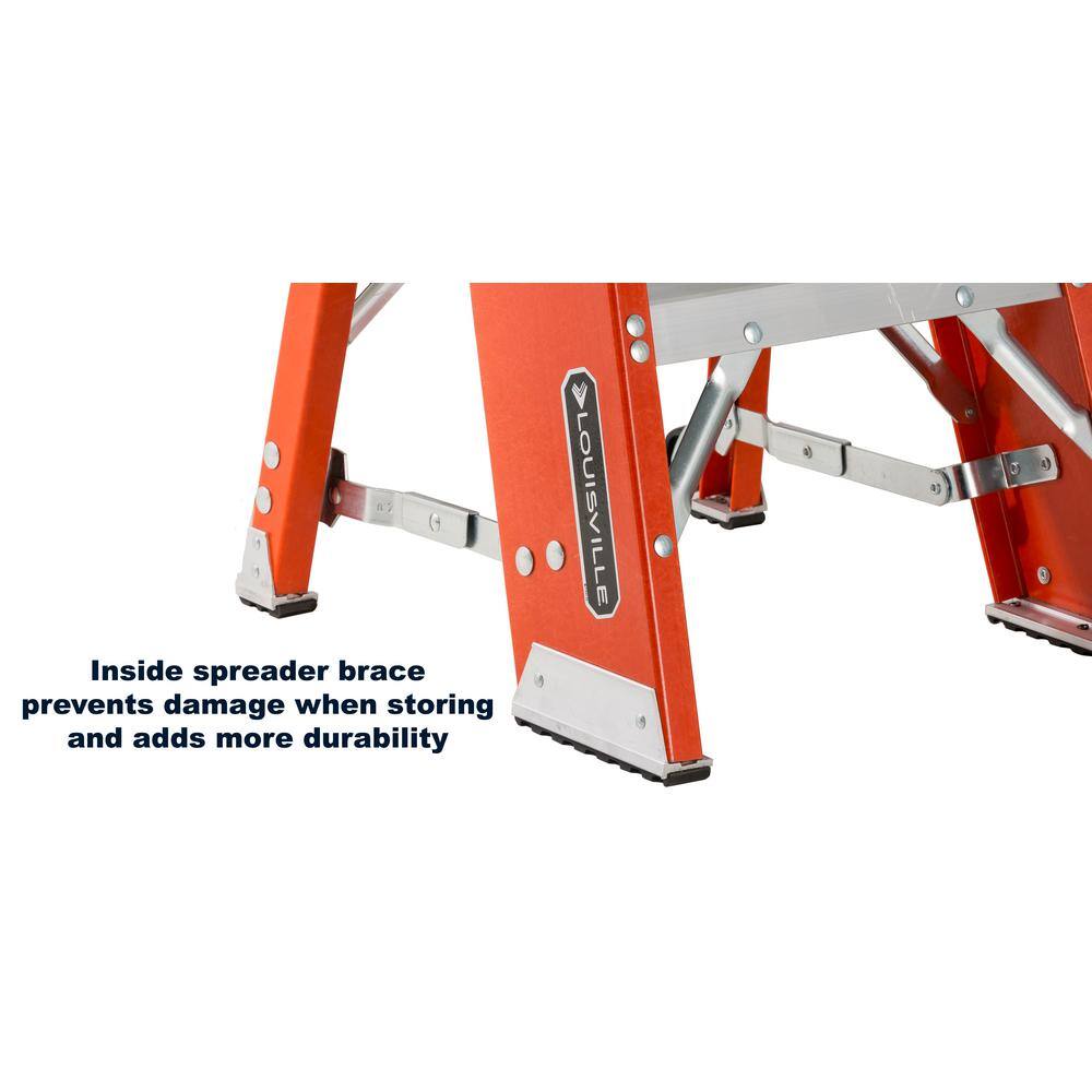 Louisville Ladder 2 ft. Fiberglass Step Stand with 300 lbs. Load Capacity Type IA Duty Rating FY8002