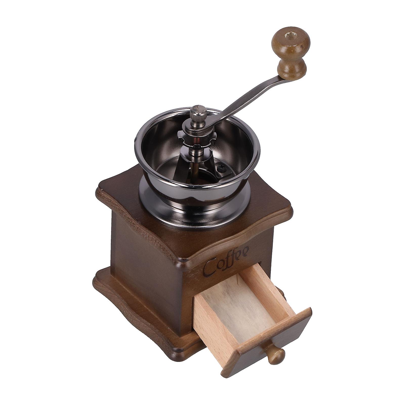 Manual Coffee Grinder Portable Retro Classic Fine Polished Pull Out Coffee Bean Grinder