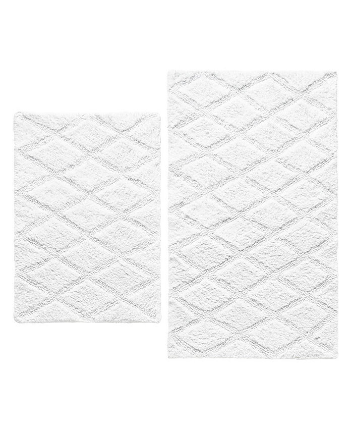 Vera Wang CLOSEOUT! Tufted Diamond Reversible 2-Pc. Bath Rug Set