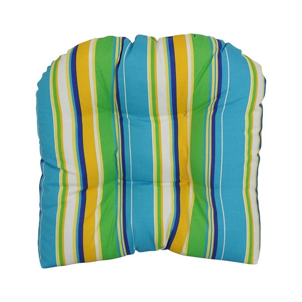 19-inch Rounded Back Tufted Indoor/Outdoor Chair Cushion - 19