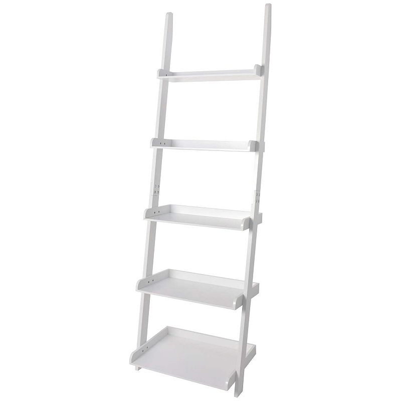 eHemco 5 Tier Leaning Ladder Wall Book Shelf