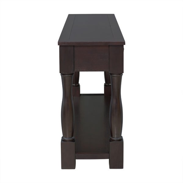 Console Table Extra-thick Sofa Table with DrawersandShelf for Entryway