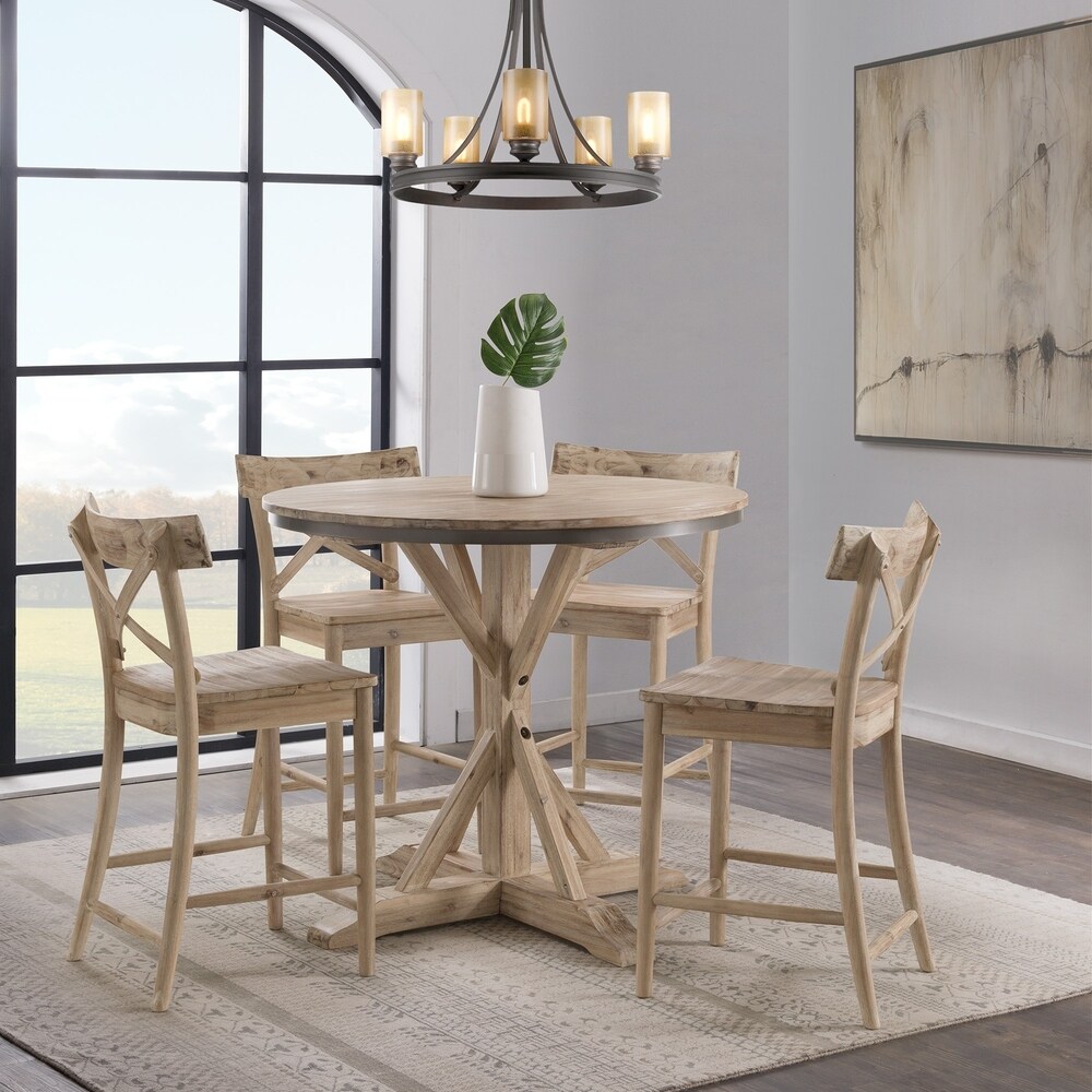 The Gray Barn Whistle Stop Round Counter height Dining Table   N/A