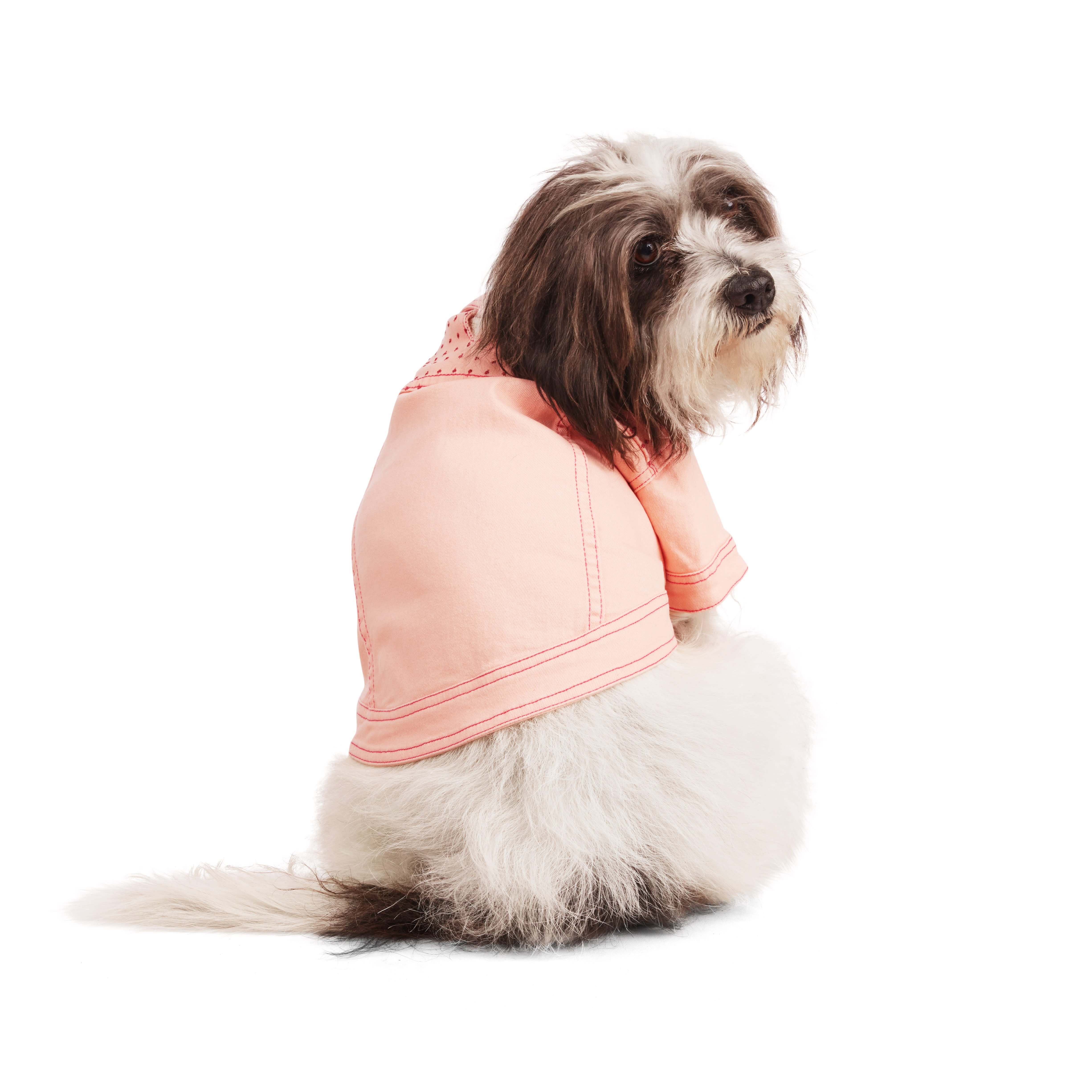 YOULY Pink Denim Jacket for Dogs， XX-Small