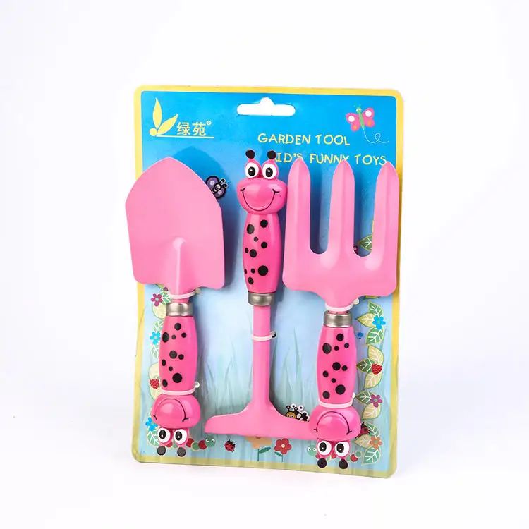 Outdoor children cartoon hand garden tool set 3pcs garden tools brush cutter