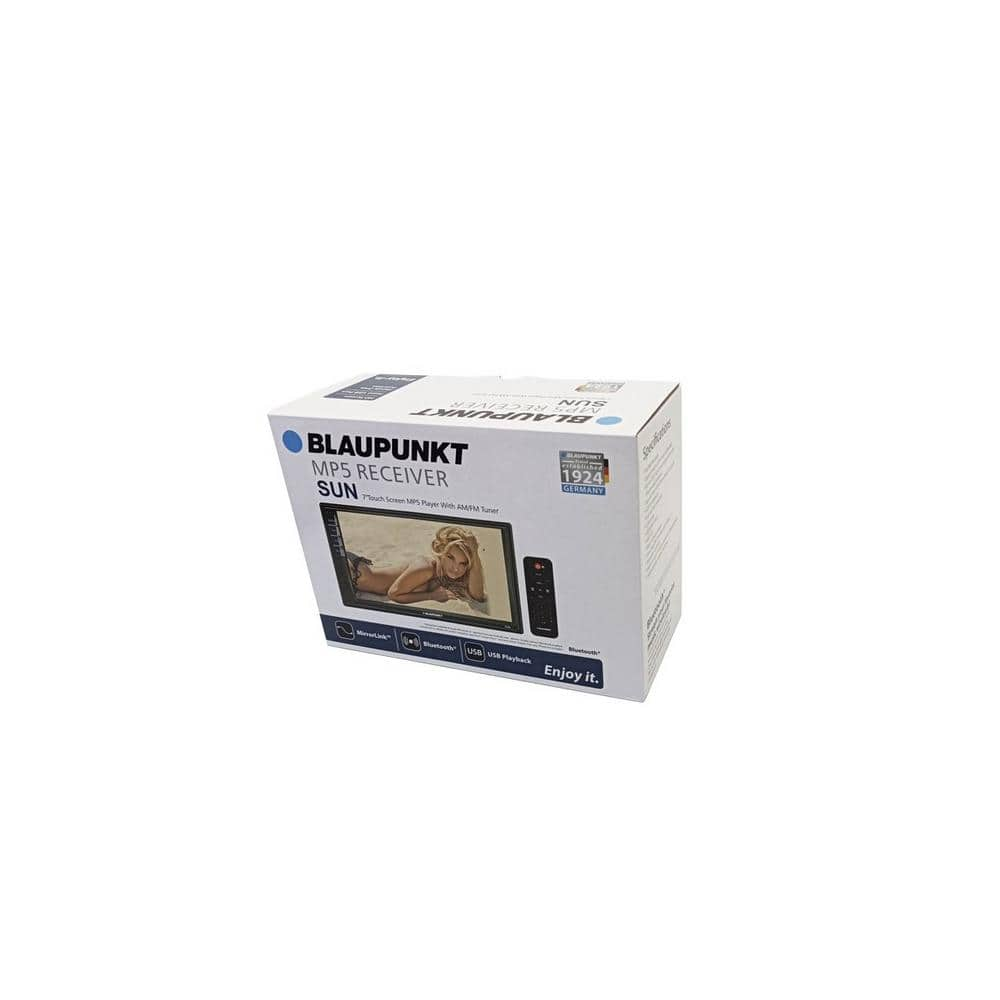 BLAUPUNKT 7 in. LCD T-screen Double Din Multimedia Car Stereo Receiver AM/FM, BT, USB, SD, Aux, Support Mirrorlink SUN