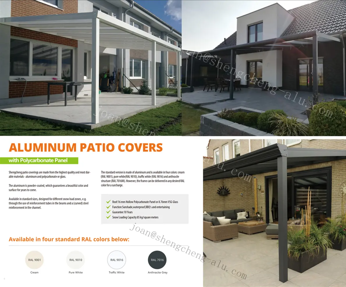 Outdoor Garden  Supplies  Aluminium Overkapping Patio Roof