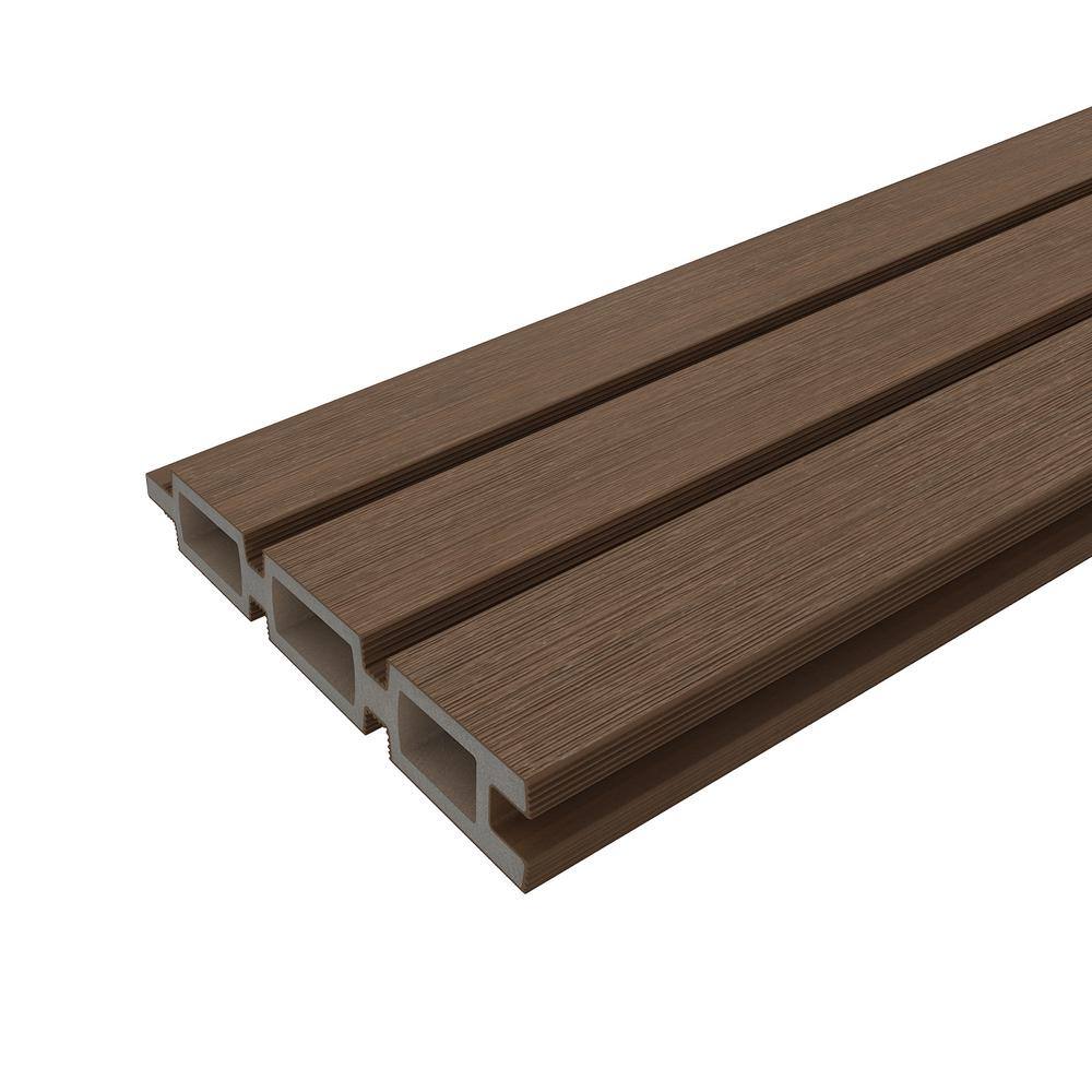 NewTechWood UltraEasy Fencing 6 ft. H x 6 ft. W Brazilian Ipe Wood Plastic Composite Horizontal Fence Section Fence-UH66-6-6-IP