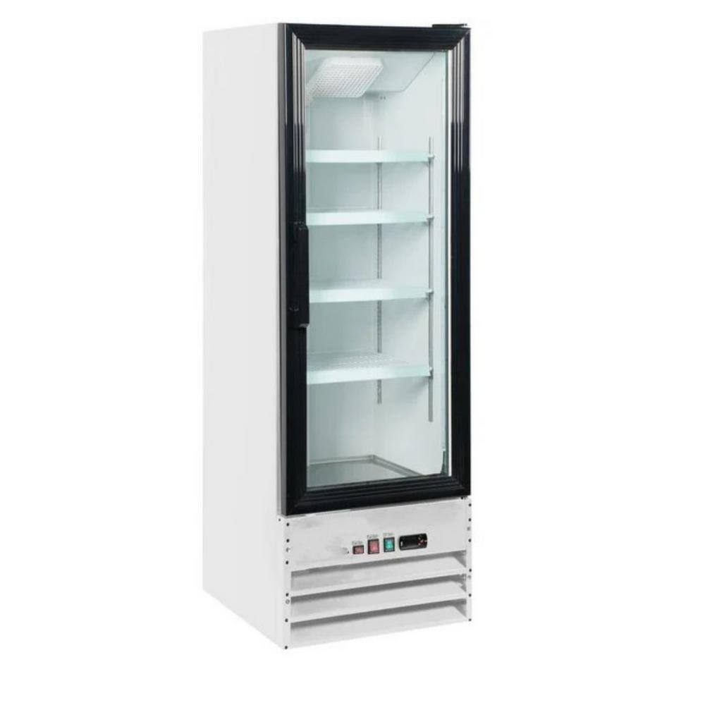 Cooler Depot 22 in. W 9 cu. ft. Upright Commercial One Glass Door Refrigerator in White DXXG258BMF