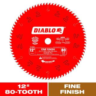 DIABLO 12 in. x 80-Tooth Fine Finish Circular Saw Blade D1280X