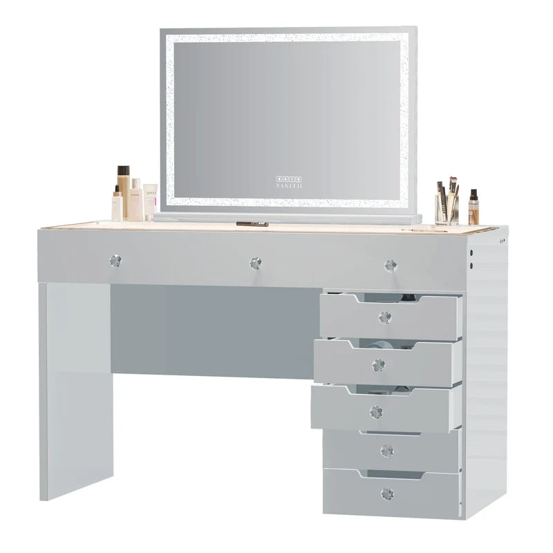 Diana Vanity Desk - 8 Storage Drawers VNT-Diana-8-WHT