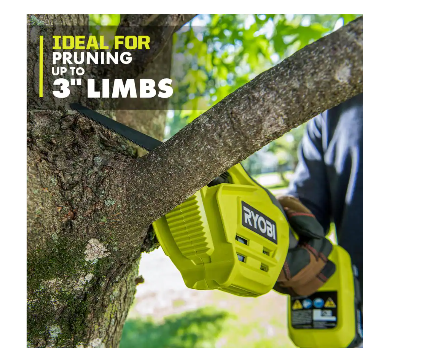 RYOBI P2530 ONE+ 18V Electric Cordless Pruning Reciprocating Saw with 2.0 Ah Battery and Charger