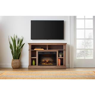 StyleWell Wolcott 48 in. Media Console Electric Fireplace in Prairie Ash HDFP48-45AE