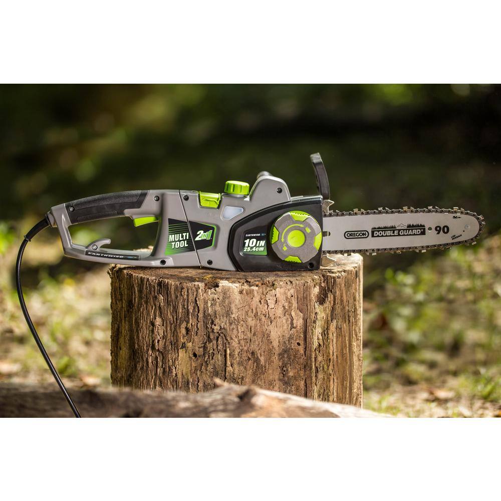 Earthwise 10 in. 6 Amp Electric 2-in-1 Convertible Pole Chainsaw CVPS43010