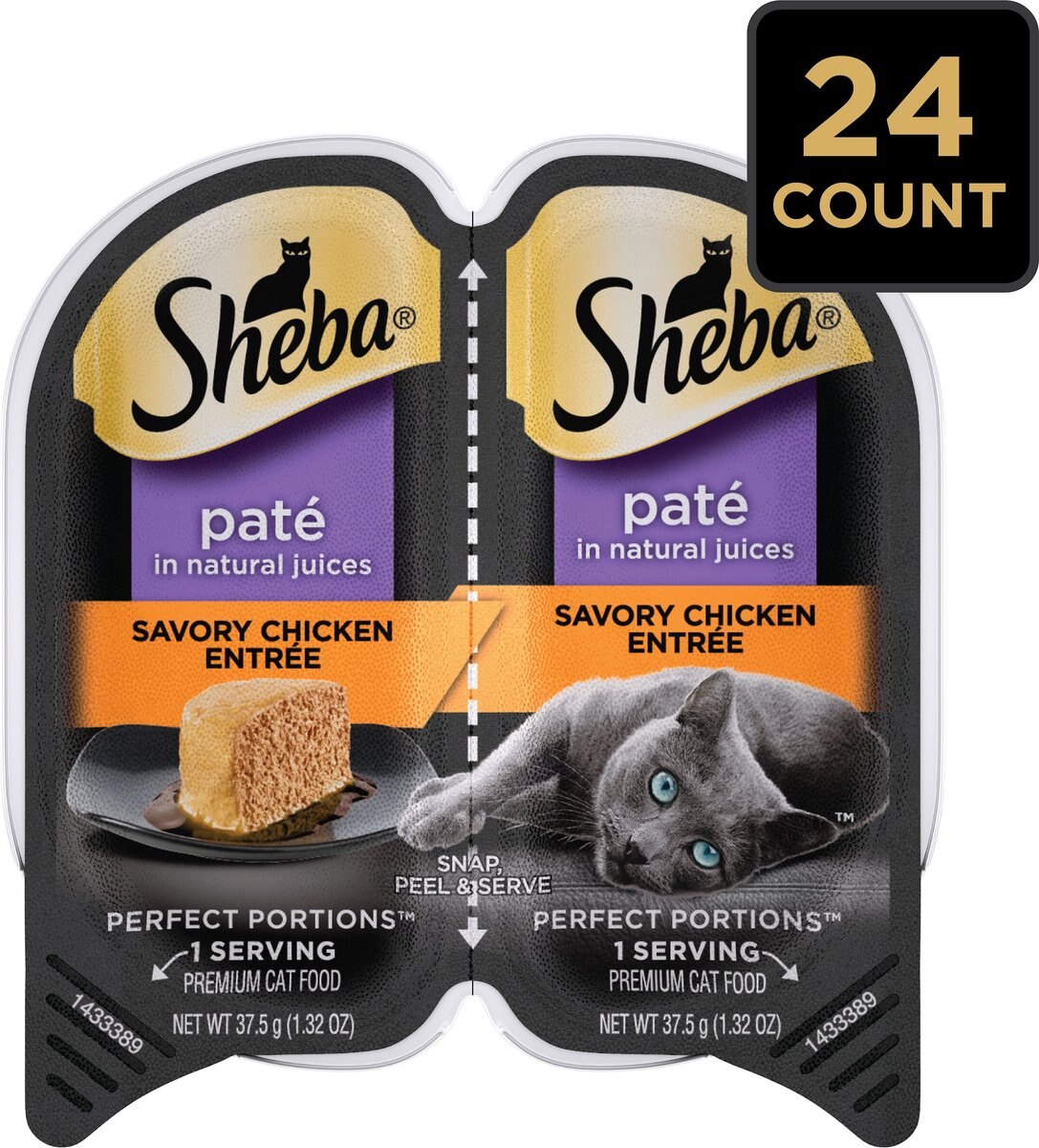 Sheba Perfect Portions Grain-Free Savory Chicken Entree Cat Food Trays