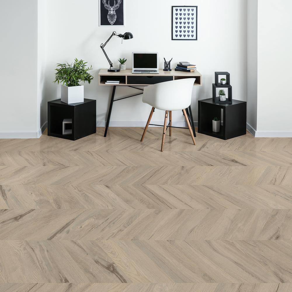 Lifeproof Chevron Monroe Canyon Oak 12 MIL x 12 in. W x 28 in. L Click Lock Waterproof Lux Vinyl Plank Flooring (18.9 sqftcase) I2202041LC