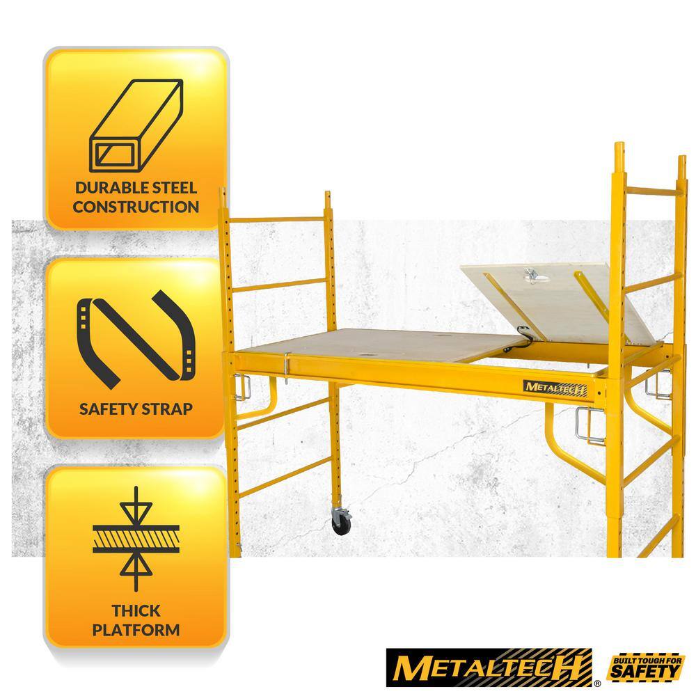 MetalTech 2.41 ft. x 5.6 ft. x .125 ft. Wood Platform Walk Board with Trap Door for Baker Scaffolding 1000 lbs. Load Capacity I-CISPT