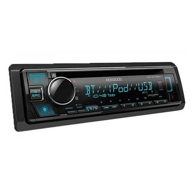 Kenwood Kdc bt382u Cd Receiver With Bluetooth Compatible With Alexa Front Usb amp Aux And Siriusxm Ready