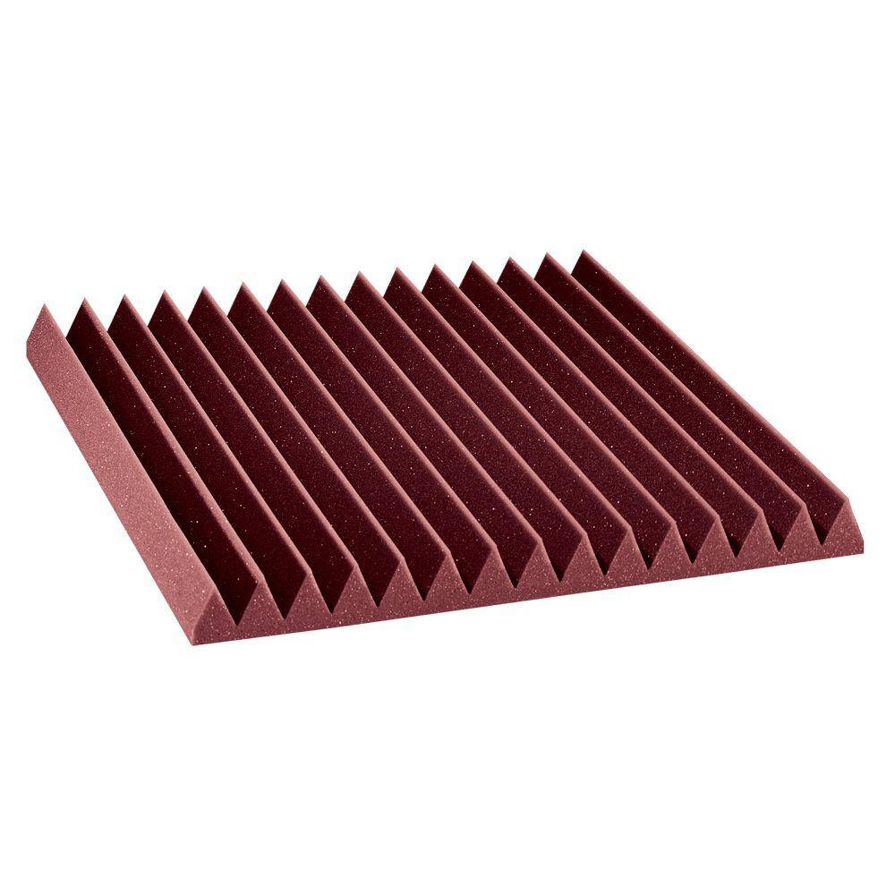 Auralex Studiofoam Wedges - 2 ft. W x 2 ft. L x 2 in. H - Burgundy (Half-Pack: 12 Panels per Box) 2SF22BUR-HP