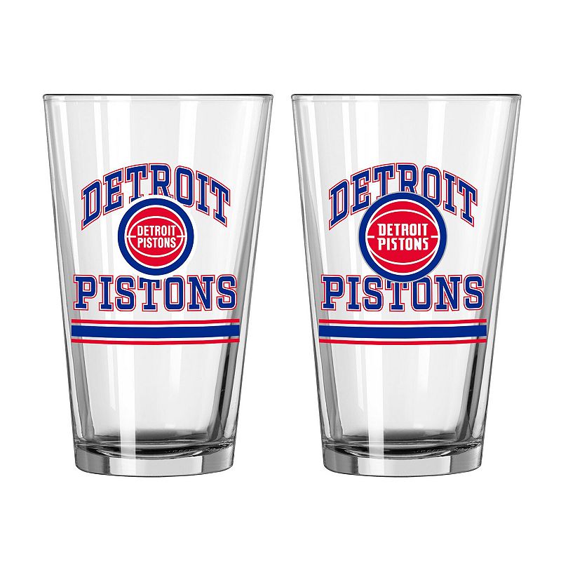 Detroit Pistons 16oz. Pint Glass Two Pack