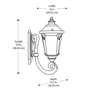 Bel Air Lighting Commons 1-Light Black Coach Outdoor Wall Light Fixture with Seeded Glass 5040 BK