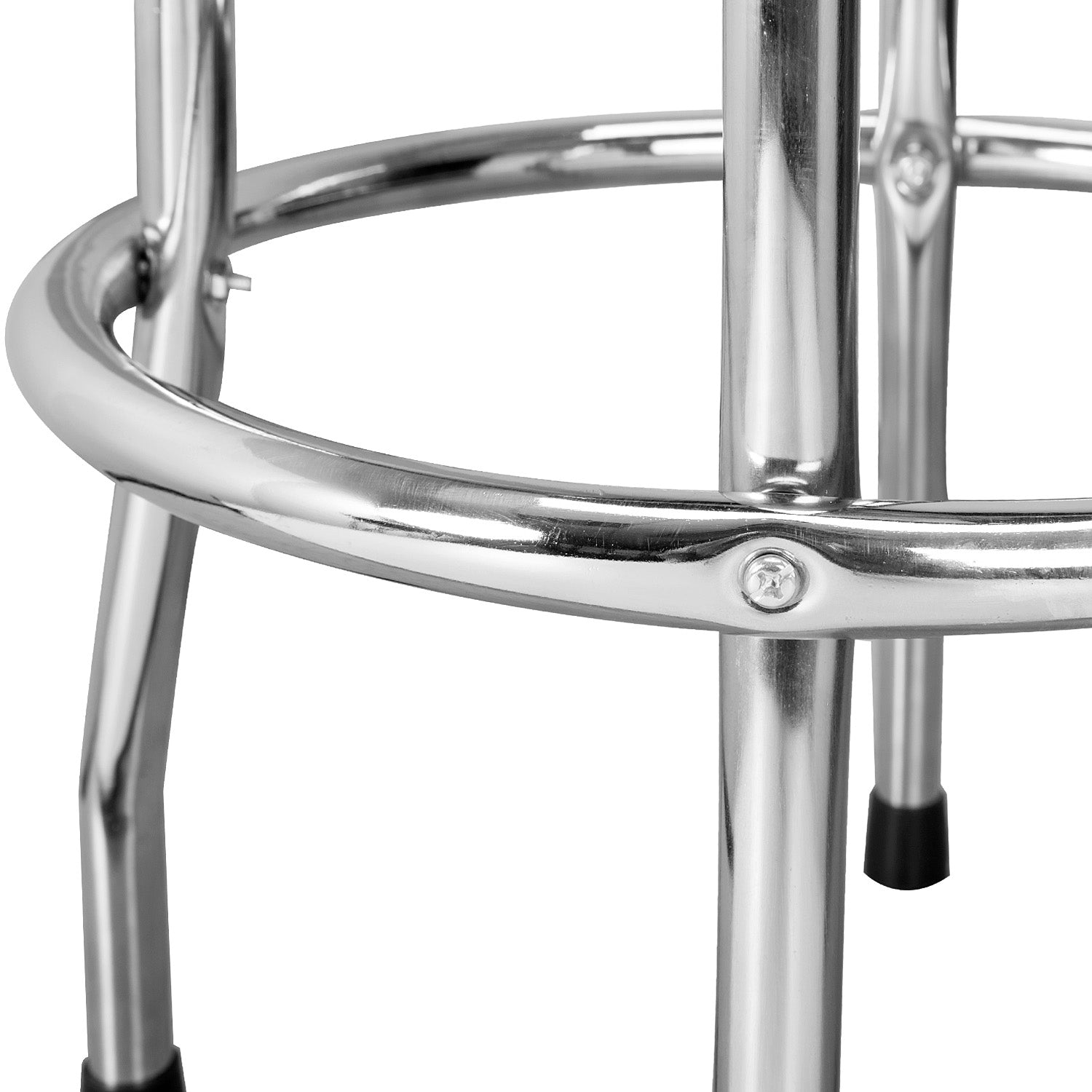 Torin Swivel Bar Stool: Padded Garage/Shop Seat with Chrome Plated Legs， 28.74 Inch Height，Black，W6185-B