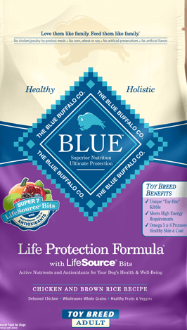 Blue Buffalo Toy Breed Life Protection Formula Chicken and Brown Rice Adult Dog Food - 4 Lbs.