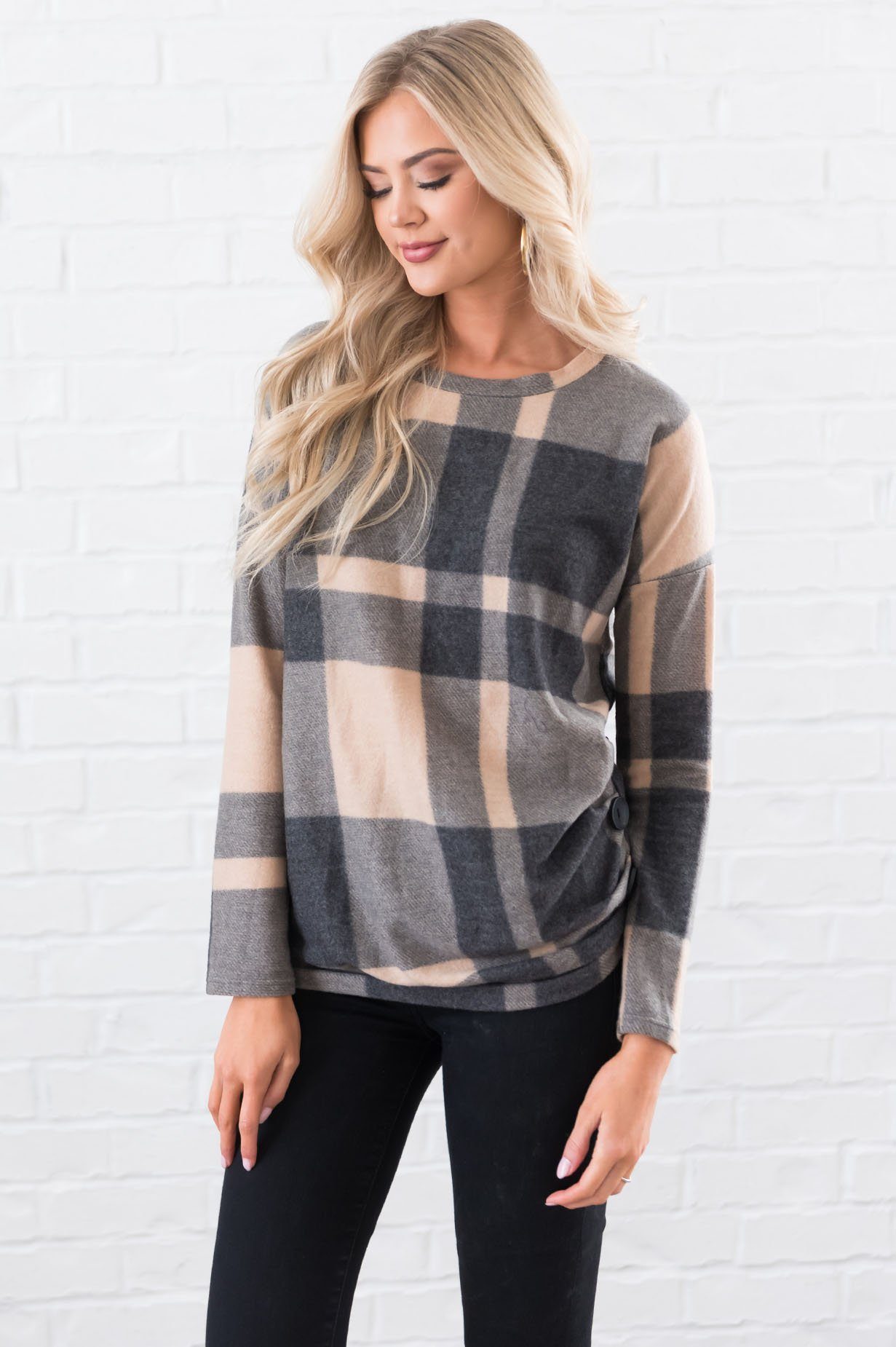 First Snow Fall Modest Top