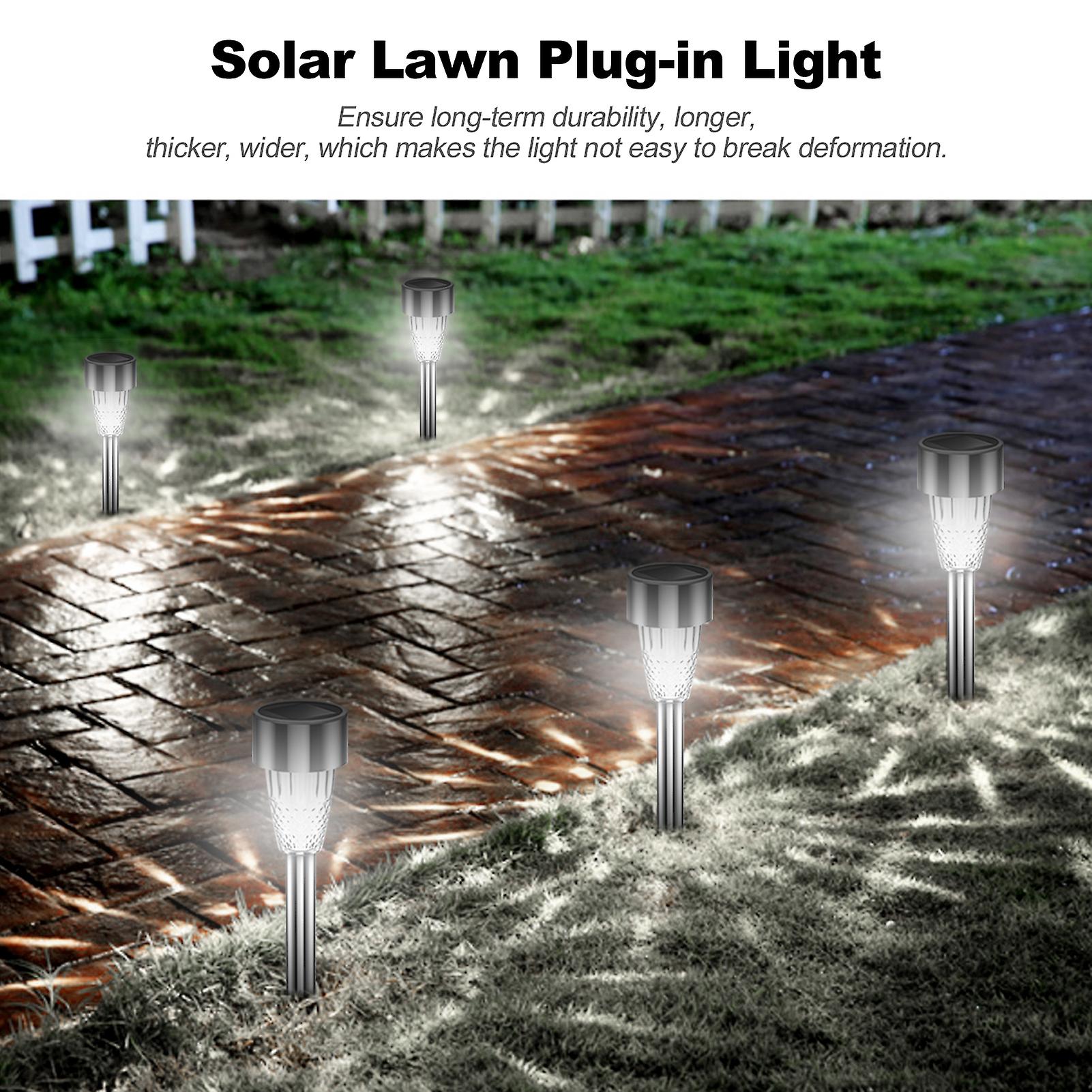 5 Brightest Light Solar Lights Outdoor Decorative， 8h Waterproof Auto Solar Garden Lights， Anti-deform Stainless Steel Pathway Light Solar Powered， La