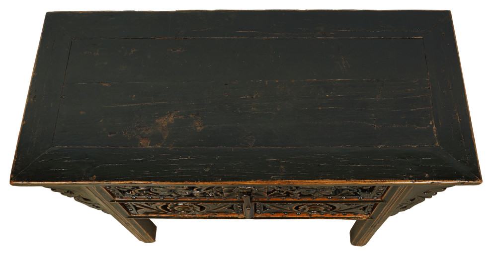 Consigned 19 Century Antique Chinese Carved Shan Xi Console Table/Sideboard   Asian   Console Tables   by Golden Treasures Antiques and Collectibles Inc  Houzz