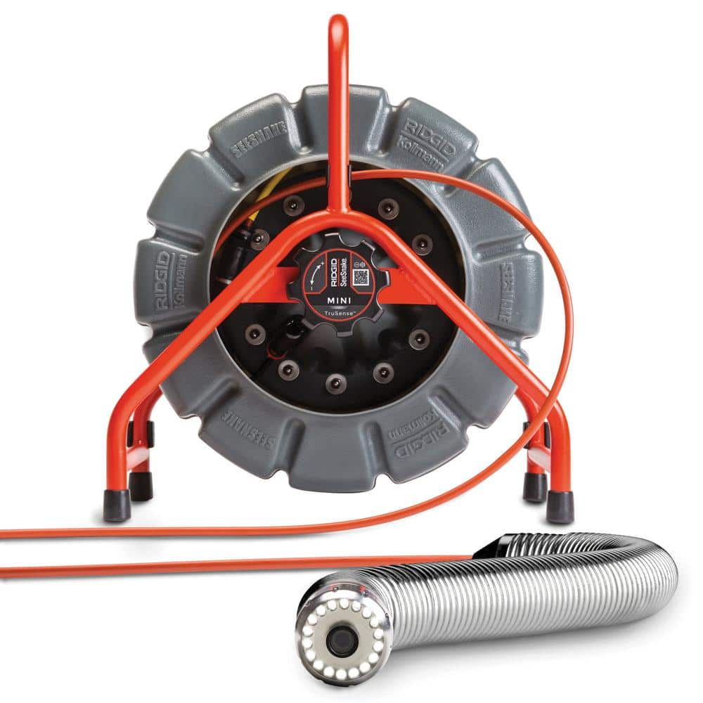 RIDGID SeeSnake Mini Sewer/Drain/Pipe Inspection Camera Reel (200 ft. Cable for 1-1/2 in.- 8 in. Lines), TruSense Technology 63628