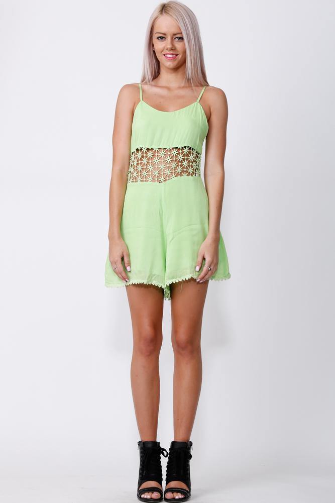 Little Apple Romper Green