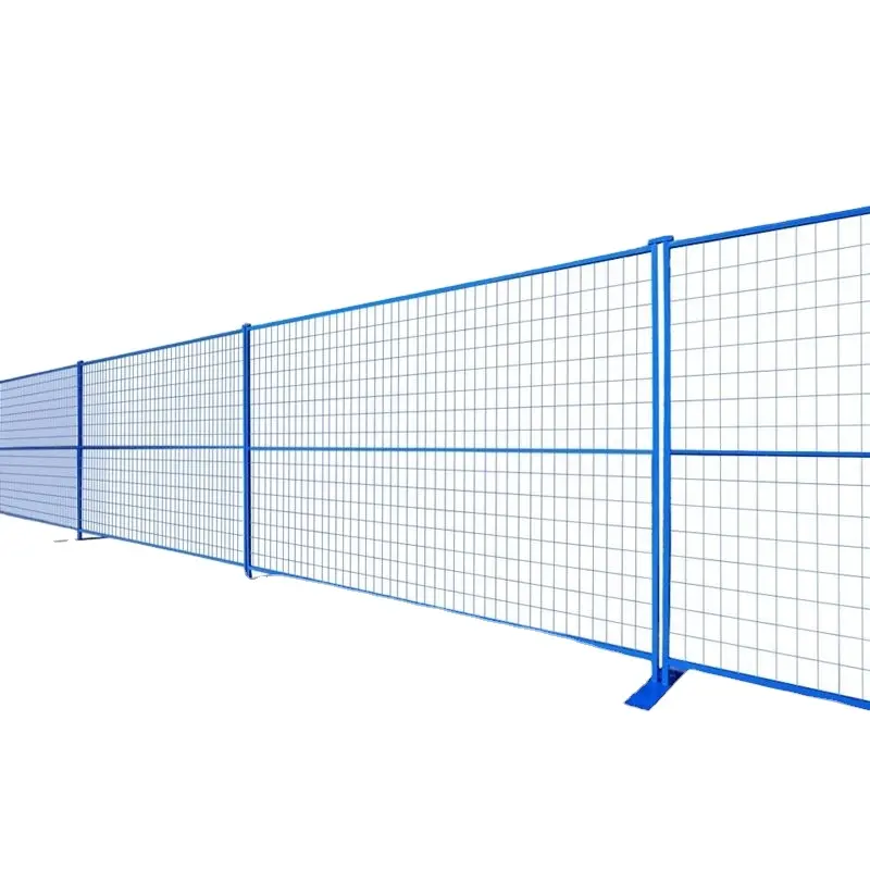 Portable construction  fence panel square pipe   removable Canada Temporary Fence Panels for construction site