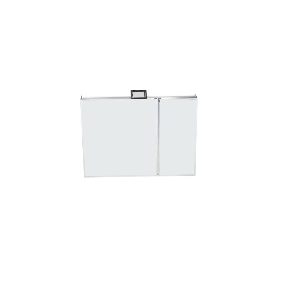 Pegasus 36 in. W x 26 in. H Frameless Recessed or Surface-Mount Bi-View Bathroom Medicine Cabinet with Beveled Mirror SP4585