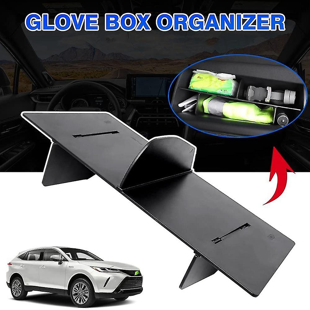 Center Console Glove Box Organizer For Venza Harrier 2021 2022 Car Co-pilot Glove Box Storage Divid